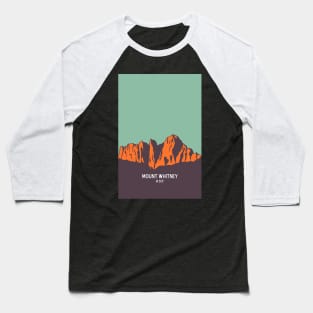 Mount Whitney in vintage colors Baseball T-Shirt